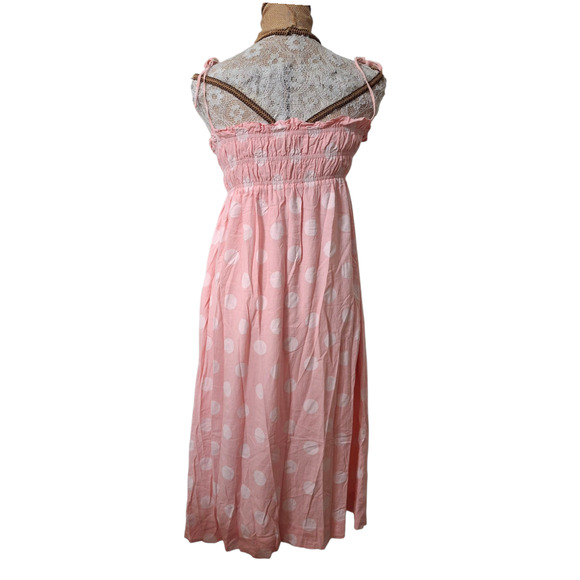 Petal + Pup Pink Polka Dot Sundress Spaghetti Strap with pockets size 8 - Picture 5 of 8